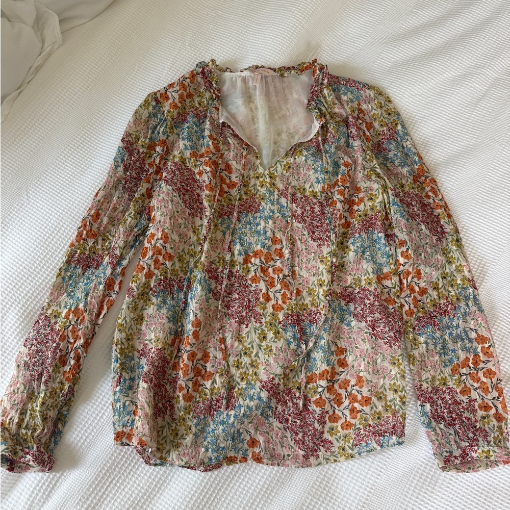 Rebecca Taylor Multicolor Floral Blouse